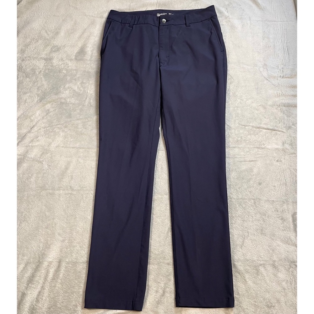 Straight Down Pants 32x32 Golf Performance Slim Fit Navy‎ Blue Stretch